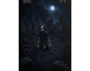 Deader than Dead, Gothic Art Print, The Unfinished One, 5 x 7 Matte Poster