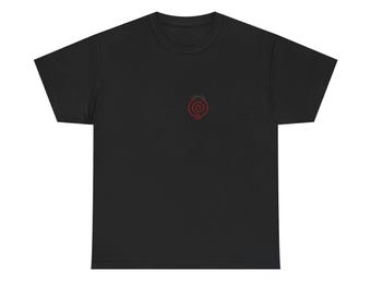 Red Rose Target Emblem T-Shirt | Minimal Gothic Floral Tee
