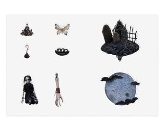 Deader than Dead, Four Starting Points Gothic Sticker Sheet, 6×4