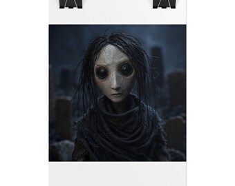 Deader than Dead, Button-Eye Portrait, 5 x 7 Matte Art Print
