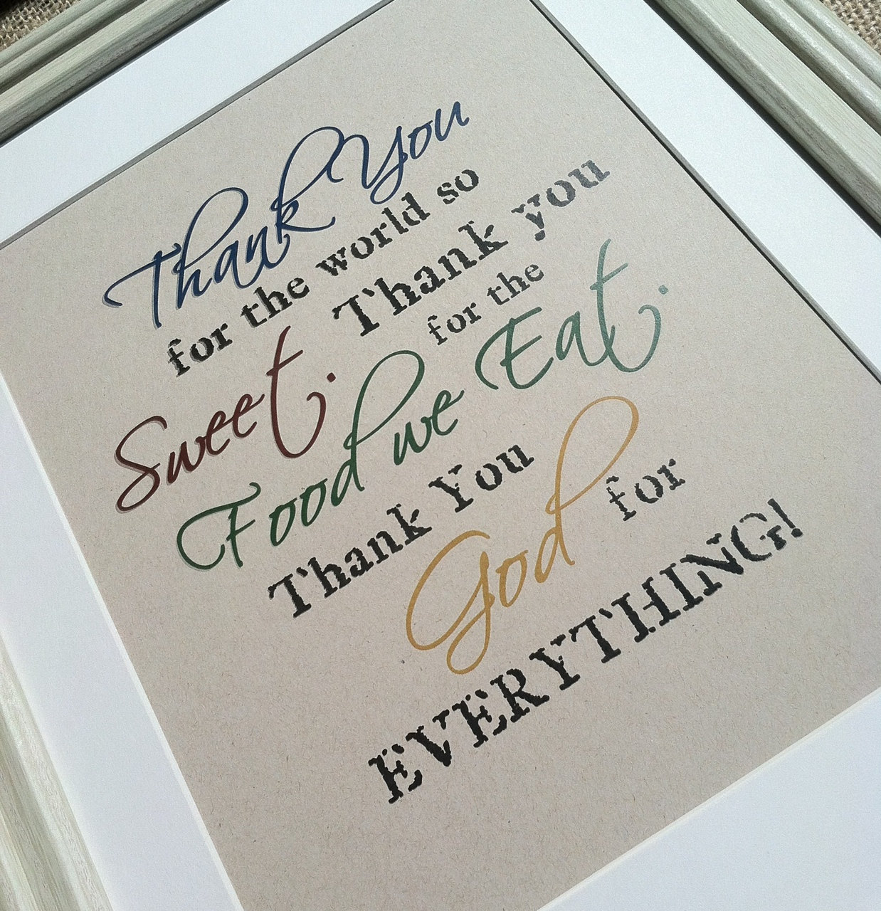 Thank You For The Food Quotes Thank You God For Everything World So Sweet Food We Eat | Etsy Canada