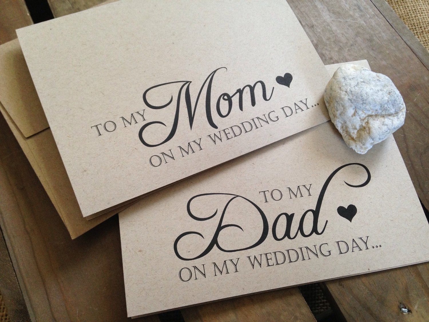 To my MOM or DAD or In Law or Step Parent on my wedding day - Special…