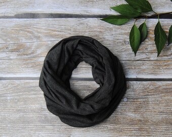 Toddler scarf, toddler infinity scarf, dark heather gray baby scarf,  1-6 years old kids scarf, drool bib