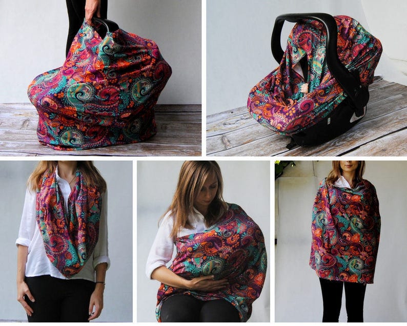5 in 1 Stretchy Car Seat Cover Baby Shower Gift Car Seat Etsy
