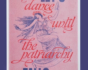 Art print "Let's dance"  / Riso Printed Illustration / A5