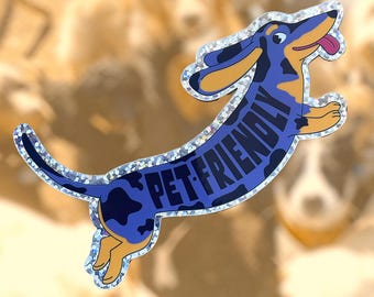 Pet Friendly Sticker / Glitter Glossy Water resistant