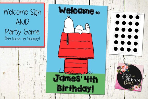 Snoopy Welcome Schild Peanuts Feiern Willkommen Schild Pin Die Etsy
