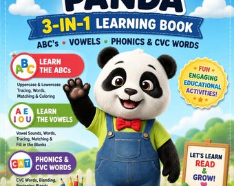 ABC-, klinker- en CVC-werkblad voor kleuters, activiteiten voor thuisonderwijs en de kleuterklas.