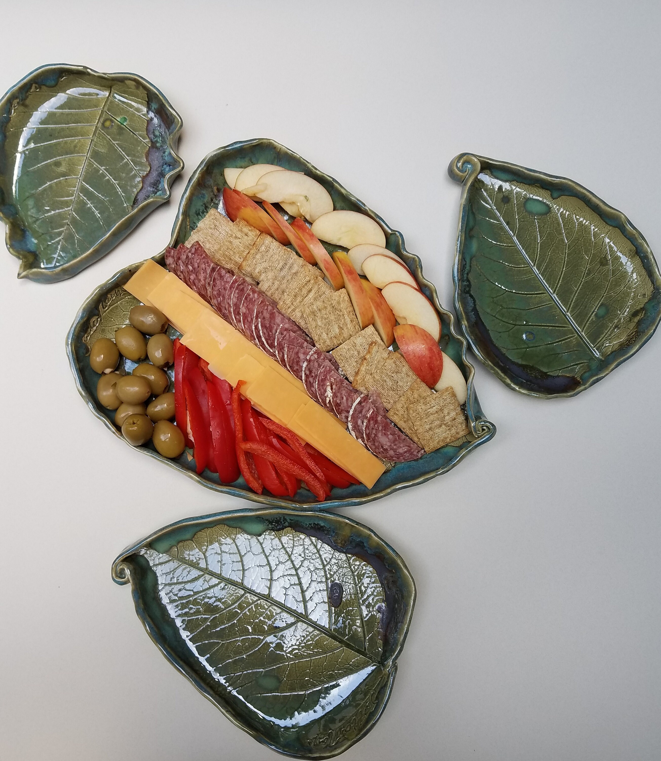 Leaf Platter and snack plate Set Etsy