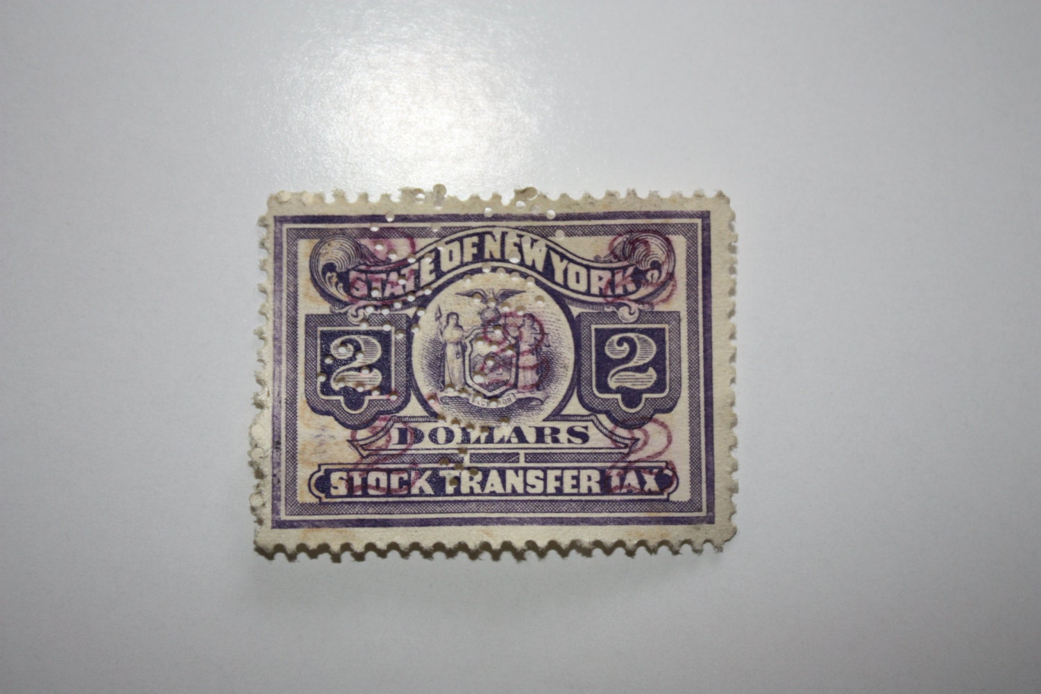 Vintage Antique State of New York Stock Transfer Stamp Circa Etsy