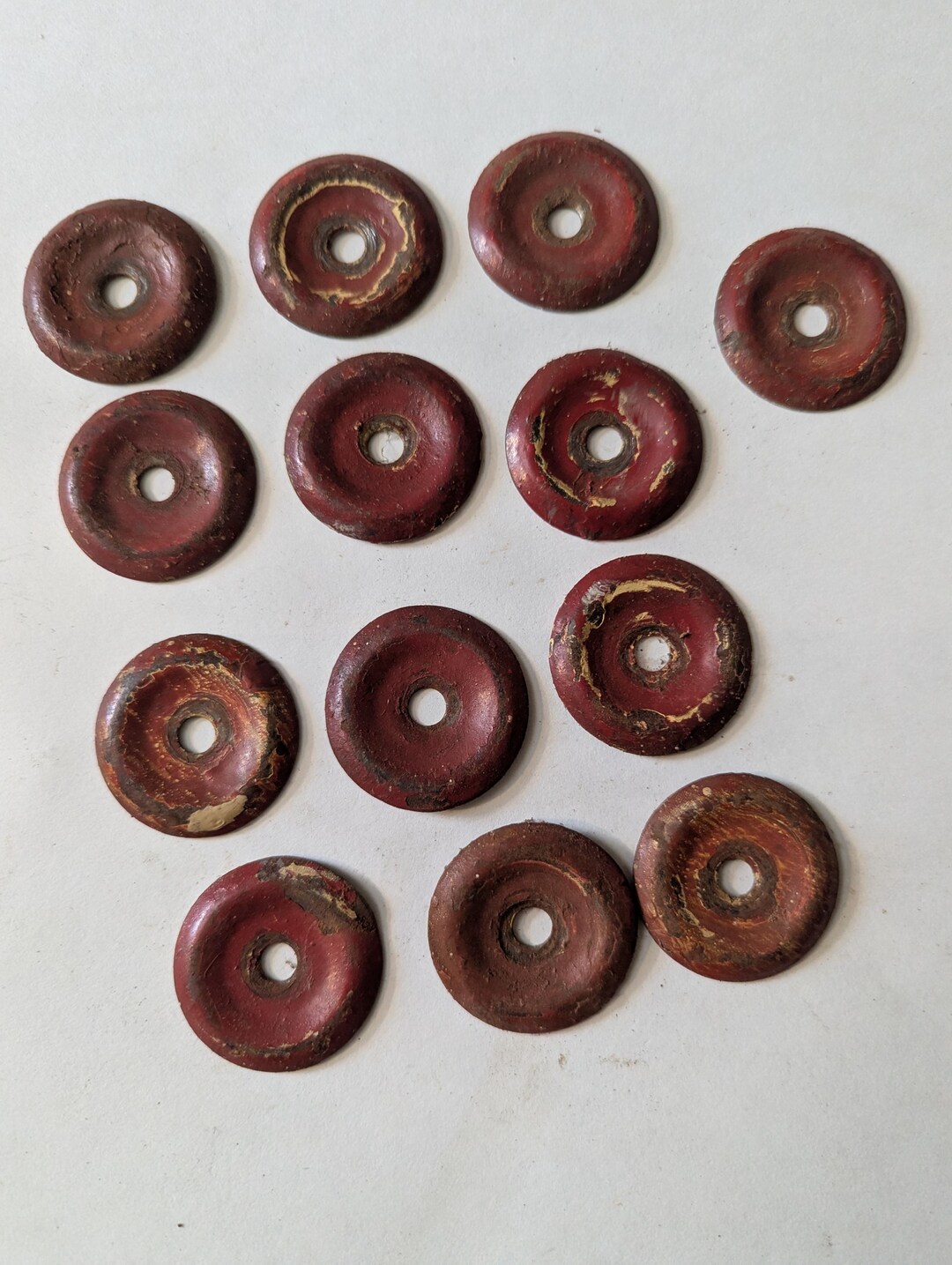 Antique Rusted Washers Vintage/antique Set of 13 Red Metal Washers, Toy Repair, Crafts, DIY ...