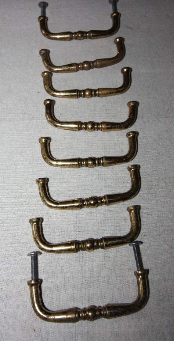 Vintage Antique Drawer Pulls Solid Brass Decorative Etsy image 0 - Vintage Antique Drawer Pulls Solid Brass Decorative Etsy