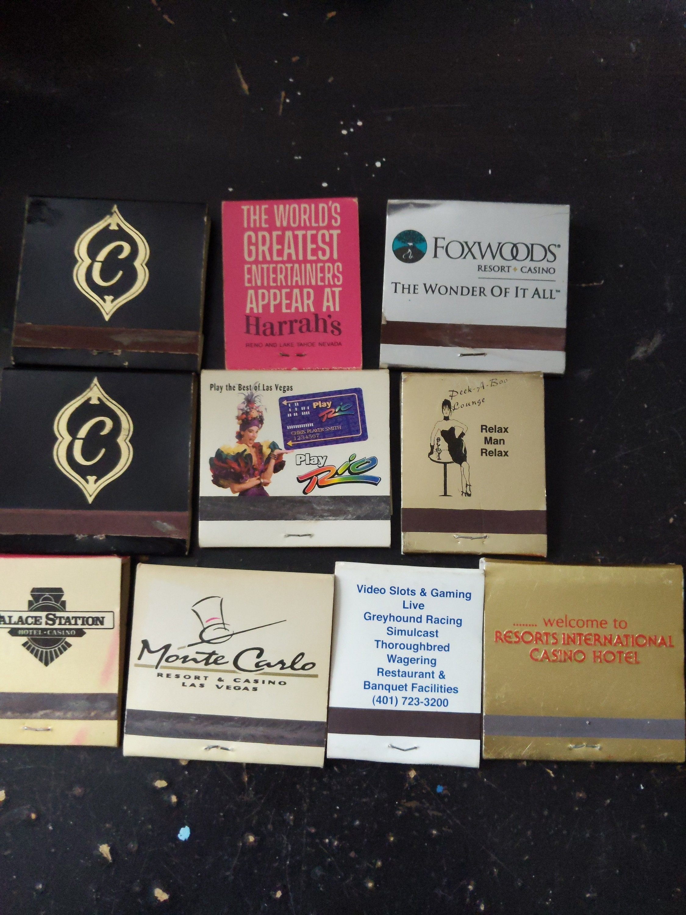 Vintage lot of 10 Casino and adult entertainment Matchbooks Etsy