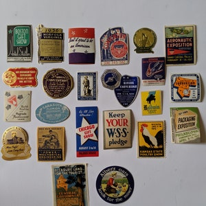 Antiguo, vintage, lote de sellos de carteles, sellos publicitarios, sellos de Cenicienta, excelente estado, nunca se han usado, suministros, decoración