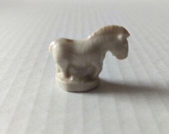 Vintage Wade England Porcelain White Zebra Figurine From Red Rose Tea-Collectible, Whimsy, Knick Knack