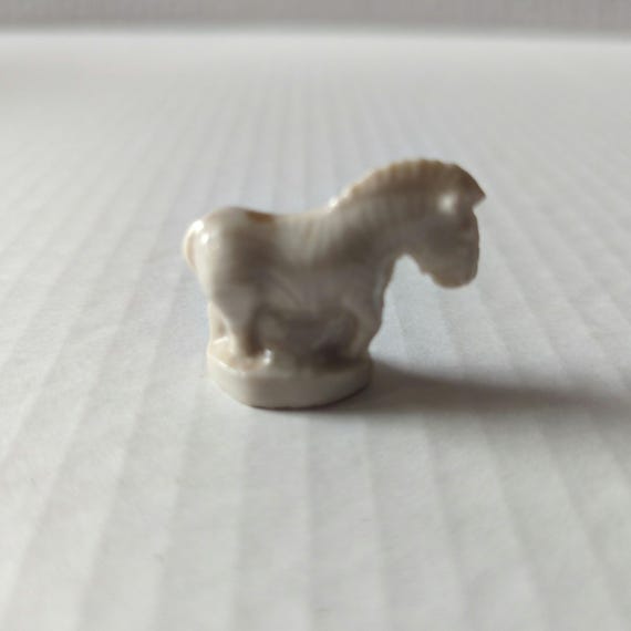 Vintage Wade England Porcelain White Zebra Figurine From Red Rose Tea-Collectible, Whimsy, Knick Knack