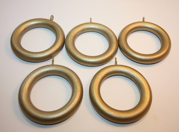 Vintage Wood Circular Curtain Rings Un Used Curtain Rods Other Etsy