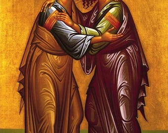 Handmade Wooden Byzantine Orthodox Icon: Saint Peter and Saint Paul – Appalachia Made