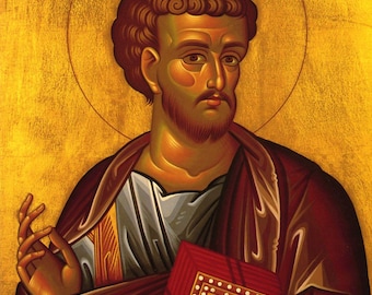 Handmade Wooden Byzantine Orthodox Icon: Saint Luke the Evangelist – Appalachia Made