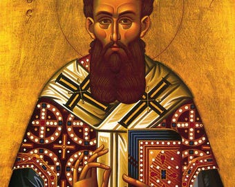 Handmade Wooden Byzantine Orthodox Icon: Saint Gregory Palamas – Appalachia Made