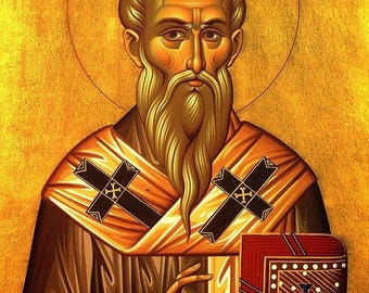 Handmade Wooden Byzantine Orthodox Icon: Saint Alexander of Jerusalem – Appalachia Made