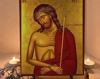 Handmade Wooden Byzantine Orthodox Icon: Christ the Bridegroom – Appalachia Made