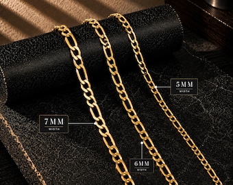 Collar de cadena de acero inoxidable para hombre, collar para hombre, cadena minimalista plateada y dorada, joyería para el día a día, regalo para él.