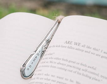 Custom Spoon Bookmark - Future Career - Future Nurse - Future Vet Tech - Imagine -Vintage- Personalized - Silverplated - Hand Stamped