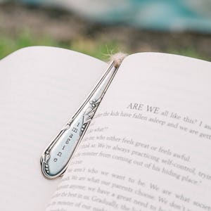 Custom Spoon Bookmark - Future Career - Future Nurse - Future Vet Tech - Imagine -Vintage- Personalized - Silverplated - Hand Stamped