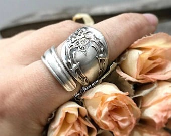 Custom Spoon Ring: Hand Stamped, Silverplated, Vintage