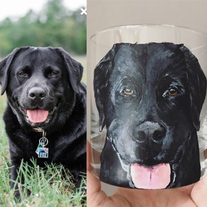 Custom Pet Pilsner Glass Beer Glass Handpainted Dog or Cat Portrait 21st Birthday Host Housewarming image 7
