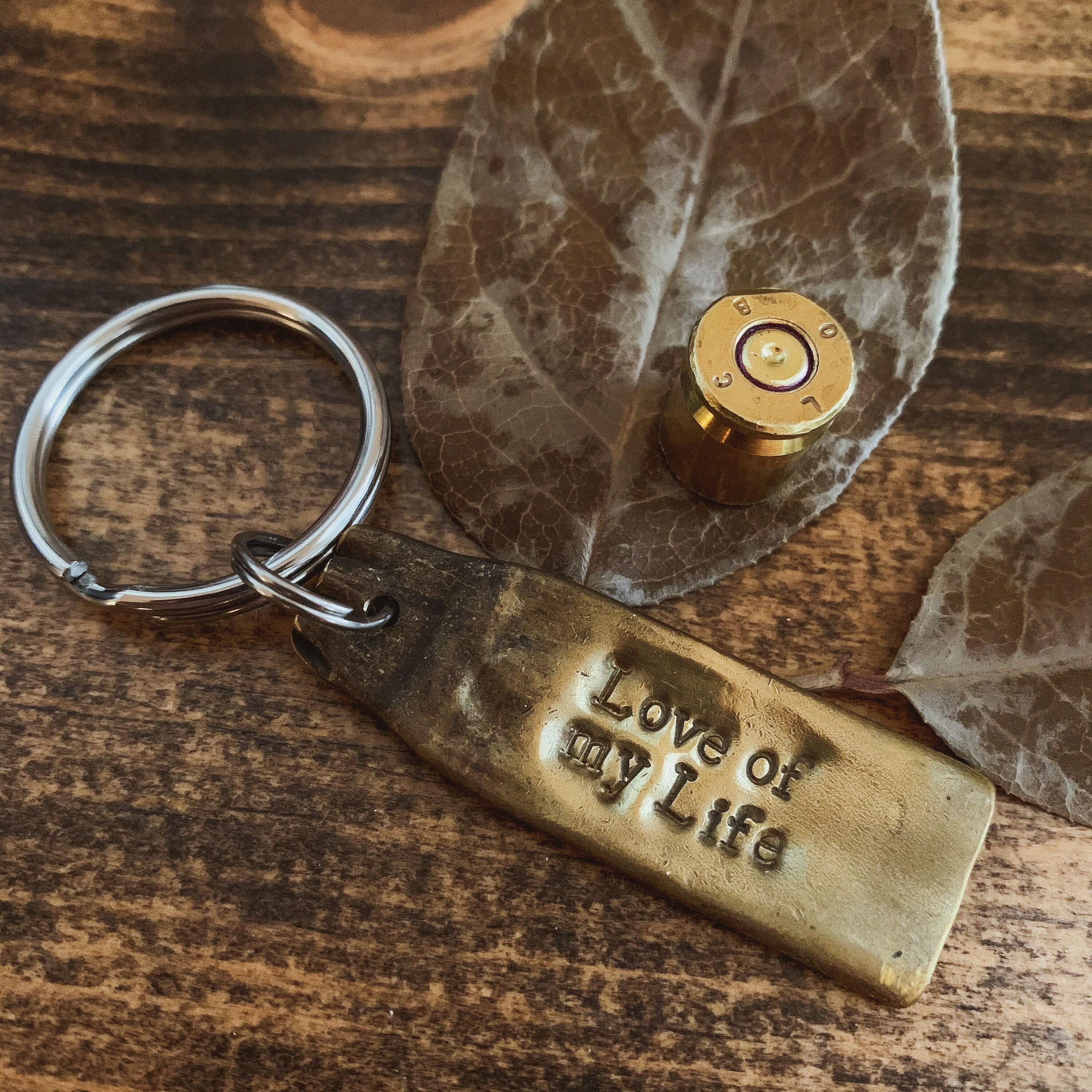 Custom Shell Casing Keychain - Brass Bullet - Flattened and Hand ...