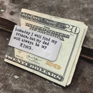 Personalized Money Clip - Hand Stamped Aluminum Money Clip - Someday I Will Find My Prince - Gifts for Dad - Groomsman - Wedding Favor