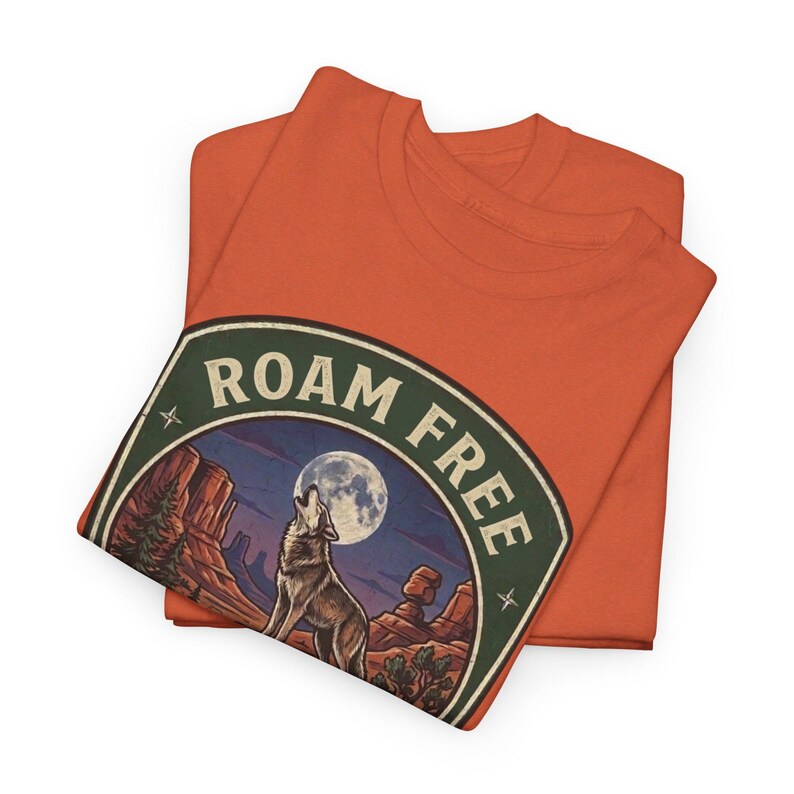 Roam Free Full Time Nomad T-Shirt | Adventure Desert Badge Tee image 20