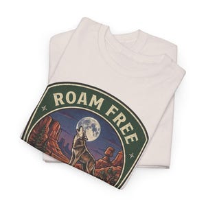 Roam Free Full Time Nomad T-Shirt | Adventure Desert Badge Tee image 18