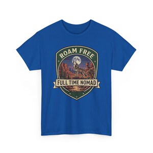 Roam Free Full Time Nomad T-Shirt | Adventure Desert Badge Tee image 11