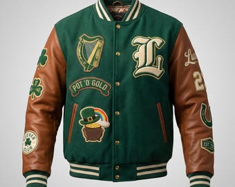Custom Letterman Varsity Jacket, Chenille Patches Vintage Baseball Bomber, Personalized Retro Team Embroidered College Sports Jacket