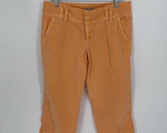 Old Navy Y2K Women's Orange Low Waist Chino Capri Pants Size 10