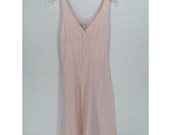Crabtree & Evelyn Women's Pink Cotton Sleeveless V-Neck Lounge Dress Size S