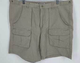 Columbia Y2K Men's Tan Cotton Canvas Cargo Shorts Size 40" Waist
