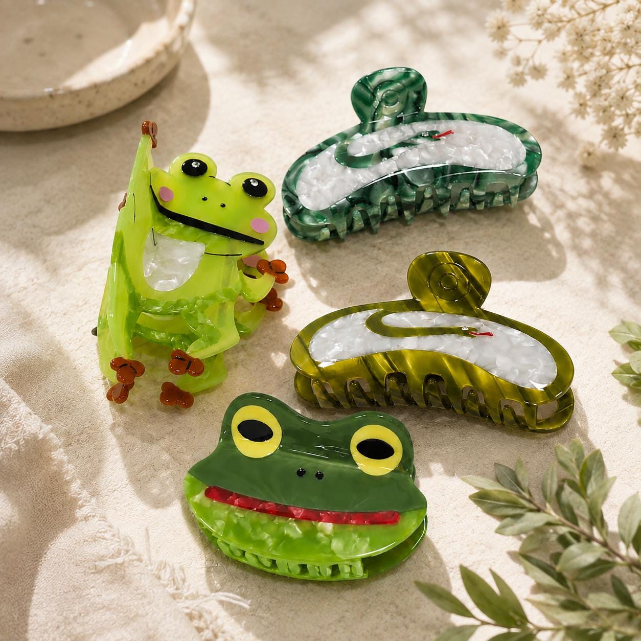 カエルのヘアクリップ - Etsy 日本