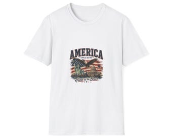 Amerika Adler Flagge T-Shirt | Land of the Free Grafik-T-Shirt