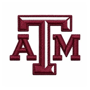 Naszywka z haftowanym logo Texas A&M, bordowo-biała naszywka na kurtkę i czapkę drużyny sportowej
