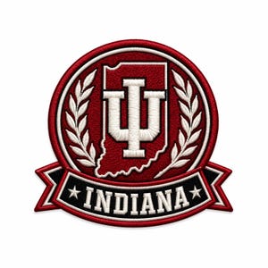 Indiana Hoosiers IU Logo Embroidered Patch College Sports Badge