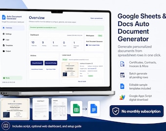 Generador automático de documentos para Google Sheets y Docs