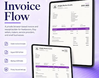 Invoice and Receipt Builder Web App