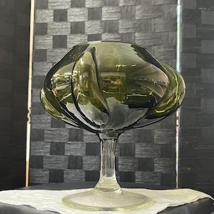 Green Empoli Footed Candy Dish