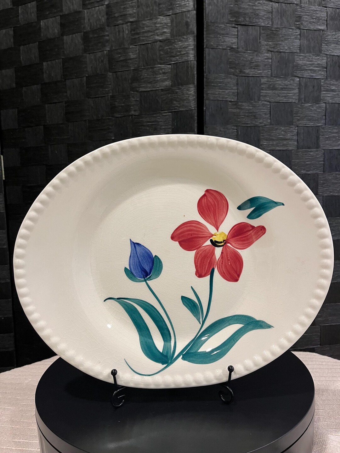 Blue Ridge Habd Painted Platter - Etsy