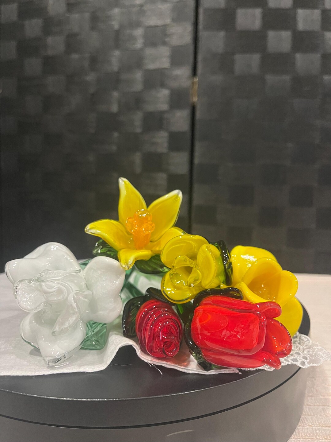A Dozen Glass Roses - Etsy