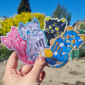Adesivi di gatti e gattini per energy drink